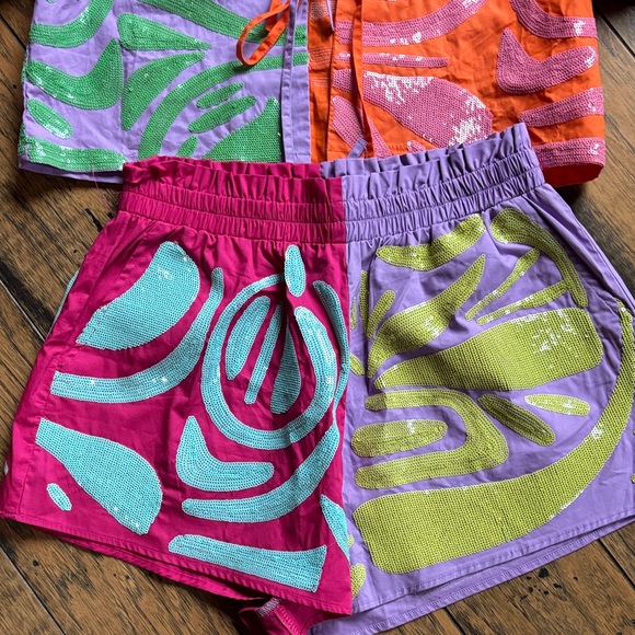 QUEEN OF SPARKLES Purple and Orange Top - Picture 4 of 5